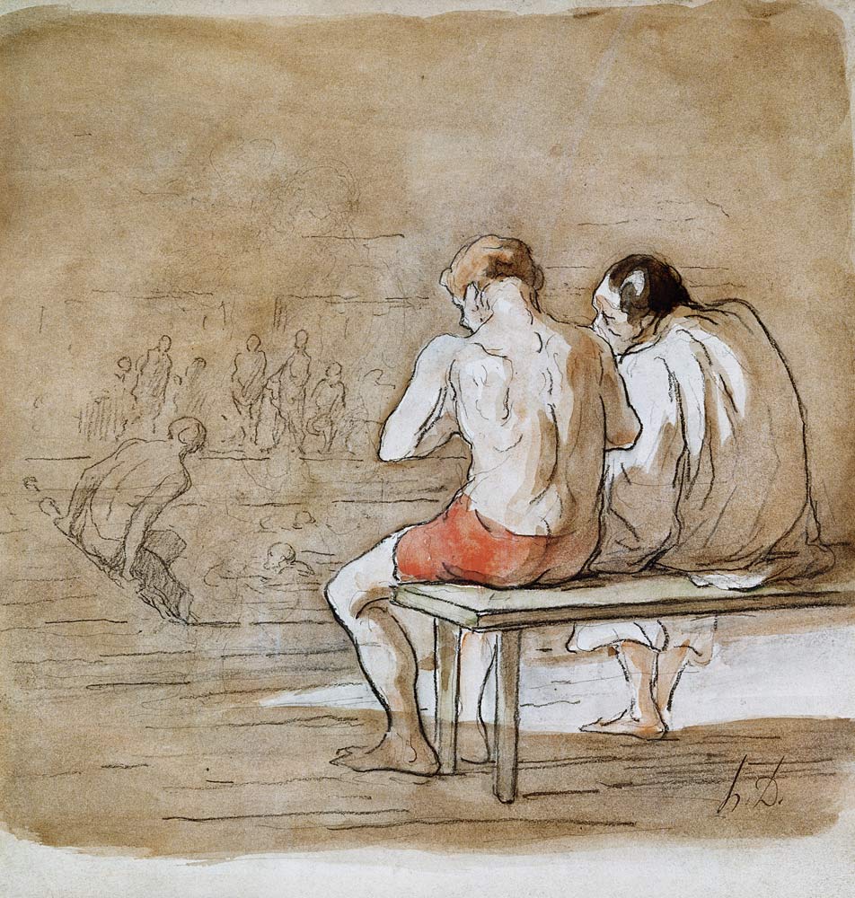 Les Baigneurs from Honoré Daumier