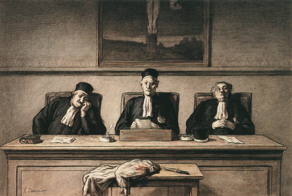 Die Beweisstücke from Honoré Daumier