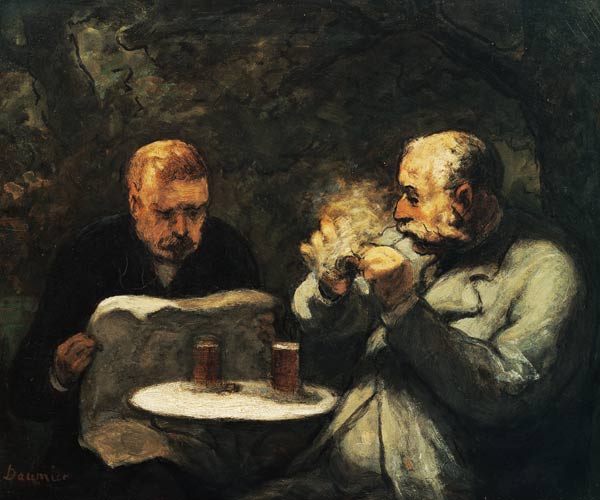 Die Biertrinker from Honoré Daumier