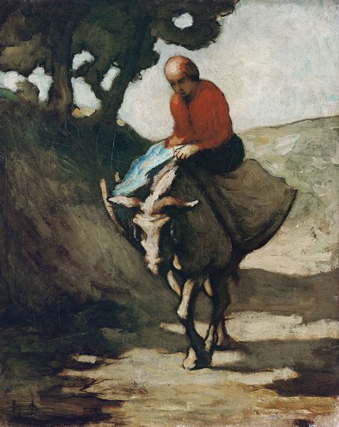 Rückkehr vom Markt. from Honoré Daumier
