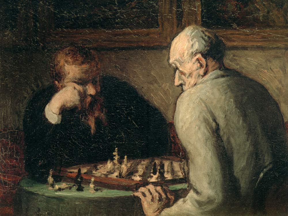 H.Daumier, Schachspieler from Honoré Daumier