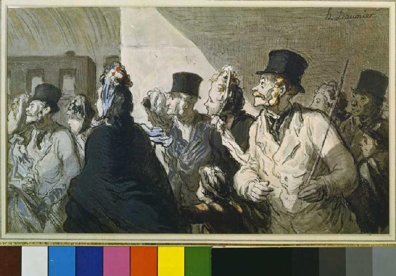 Die Abfahrt des Zuges. from Honoré Daumier