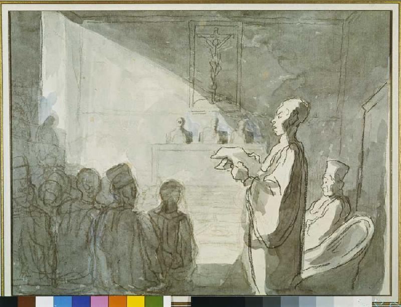 Advokat vor dem Tribunal from Honoré Daumier
