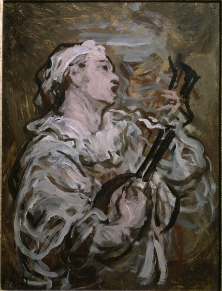 Daumier / Pierrot with Guitar / 1869 from Honoré Daumier