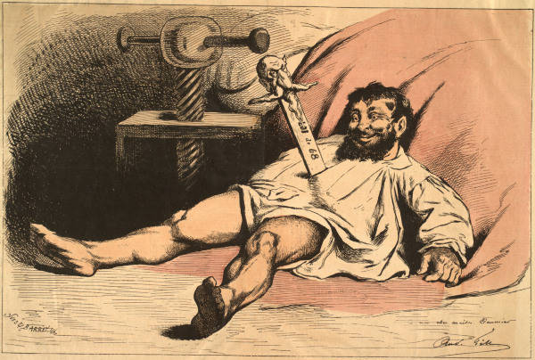 Daumier,erdolcht v.Napoleon/Karik./Gill from Honoré Daumier