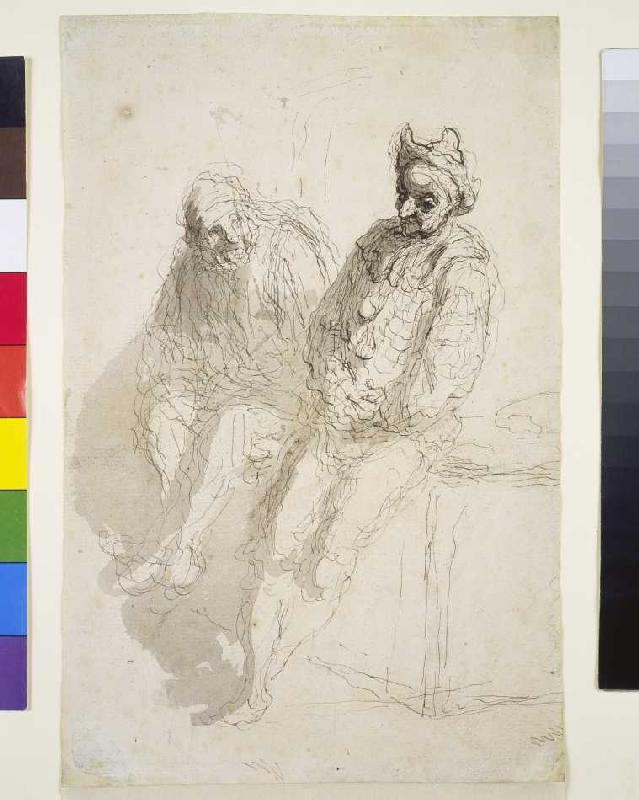 Deux saltimbanques / Zwei Gaukler from Honoré Daumier