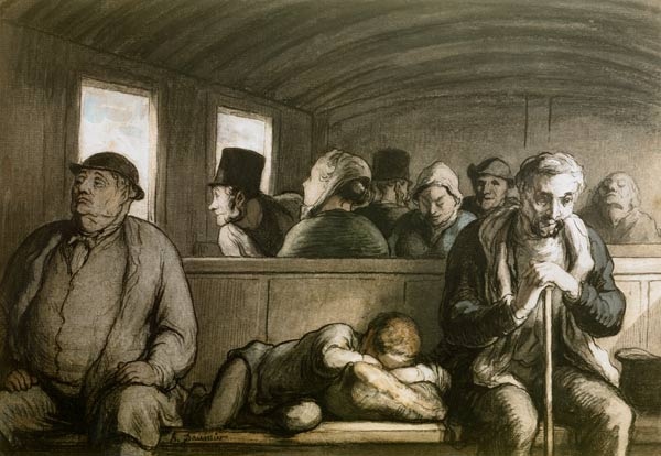 Eisenbahn, Wagen 3.Klasse / Daumier from Honoré Daumier