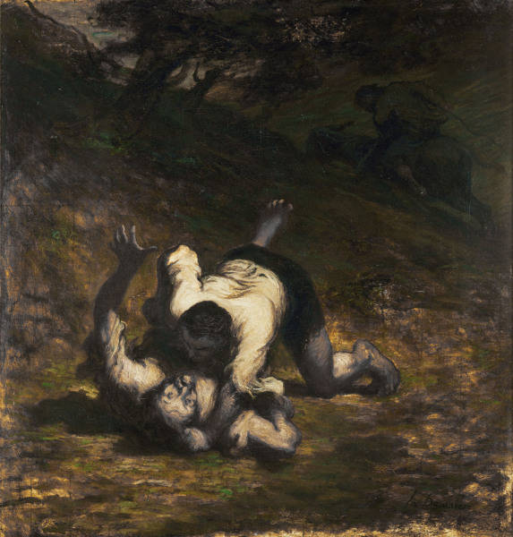 H.Daumier, Die Diebe und der Esel from Honoré Daumier