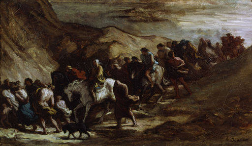 H.Daumier, Fluechtlinge from Honoré Daumier