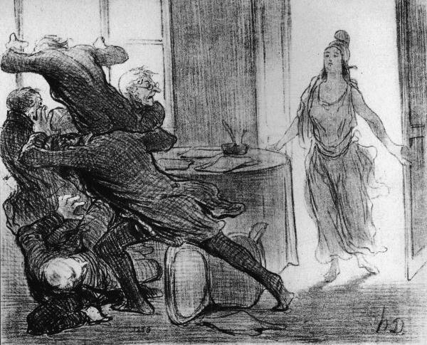 Sturz Kabinett Guizot 1848 / Daumier from Honoré Daumier