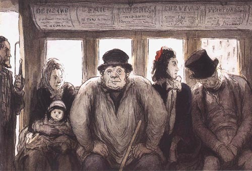 Intérieur d´un omnibus from Honoré Daumier