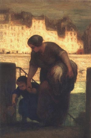 La Sortie du bateau à lessive from Honoré Daumier