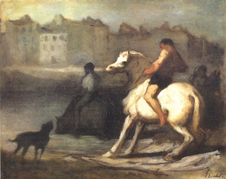 L´Abreuvoir from Honoré Daumier