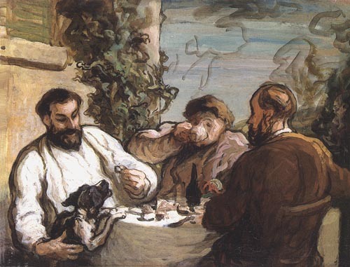 Le Déjeuner à la campagne on Fin dún déjeuner from Honoré Daumier