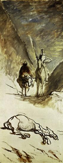 Daumier, Don Quichote u. der tote Esel