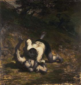 H.Daumier, Die Diebe und der Esel