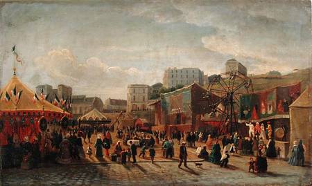 A Fair, Place Saint-Pierre Montmartre in 1861 from Hubert