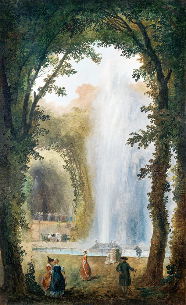 The fountain in the Grove of the muses at the Chateau de Marly from Hubert Robert
