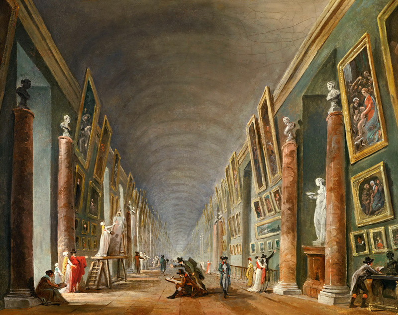 The Grand Galery of the Louvre from Hubert Robert