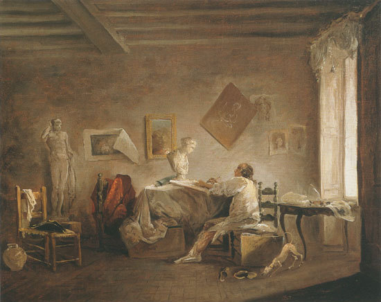 Das Atelier des Malers from Hubert Robert