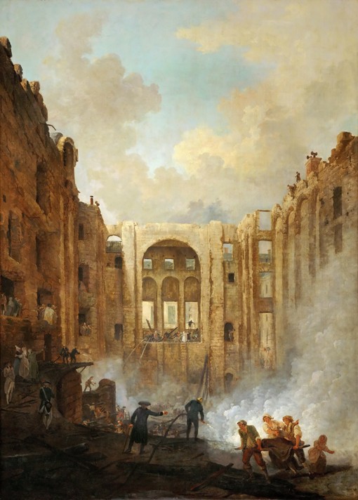 Fire at the Opera House of the Palais-Royal in 1781 from Hubert Robert