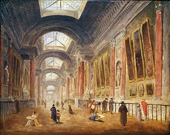 The Grande Galerie of the Louvre from Hubert Robert