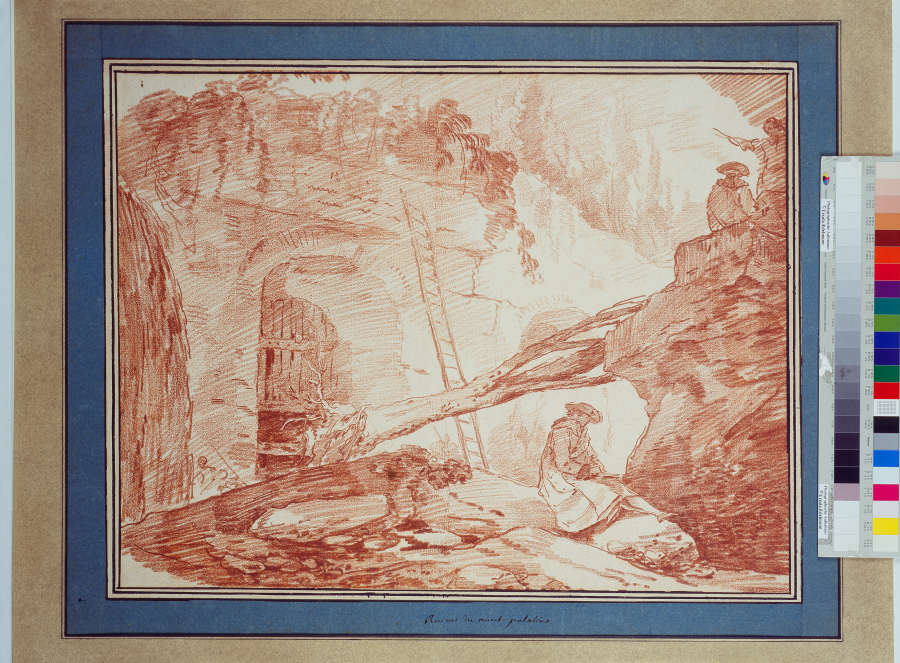 Zeichner in den Ruinen des Palatins from Hubert Robert