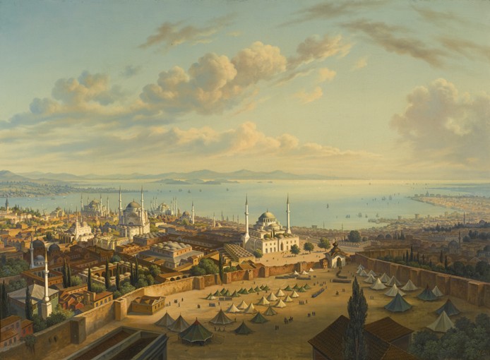 Constantinople from the Fire Tower of Beyazit from Hubert Sattler