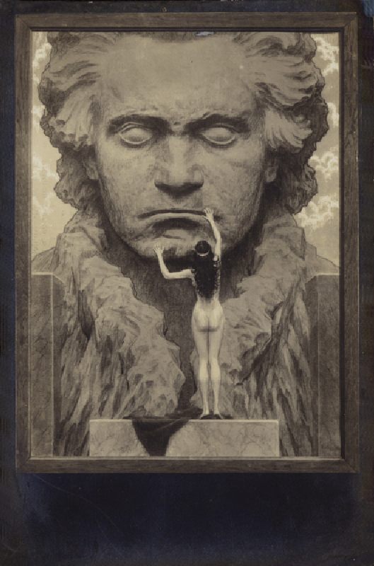 Ludwig van Beethoven, German composer and pianist (1770-1827) (engraving) from Hugo Hoppener Fidus
