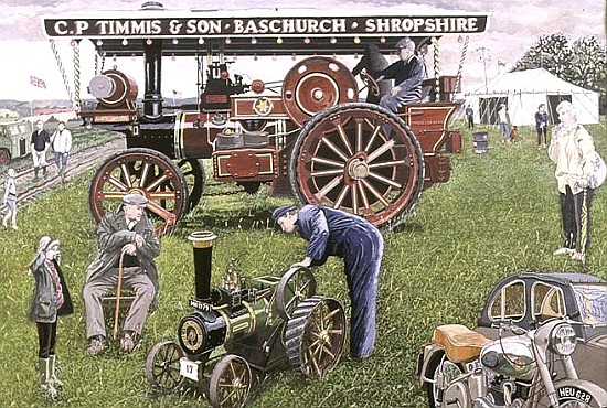 Traction Engines at the Show, 1993 (gouache on card)  from Huw S.  Parsons
