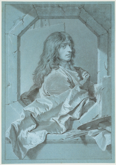 Porträt des Malers Sébastien Bourdon from Hyacinthe Rigaud