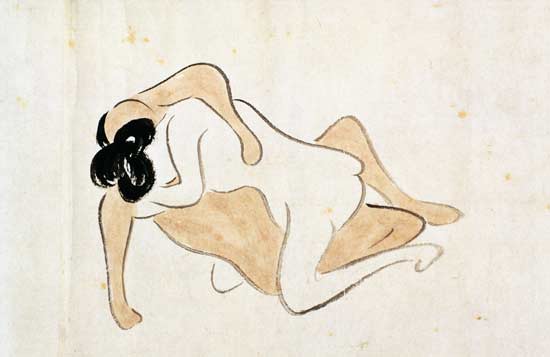 A 'Shunga' (erotic painting) from Ike no Taiga