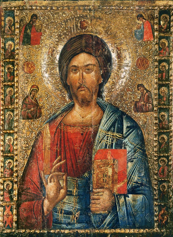 Christus Pantokrator from Ikone, rumänisch, Moldau-Schule