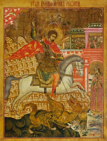Der heilige Georg from Ikone (russisch)