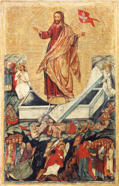 Auferstehung Christi. Altartafel aus Bezdesh (Gebiet Bretsk) from Ikone (russisch)