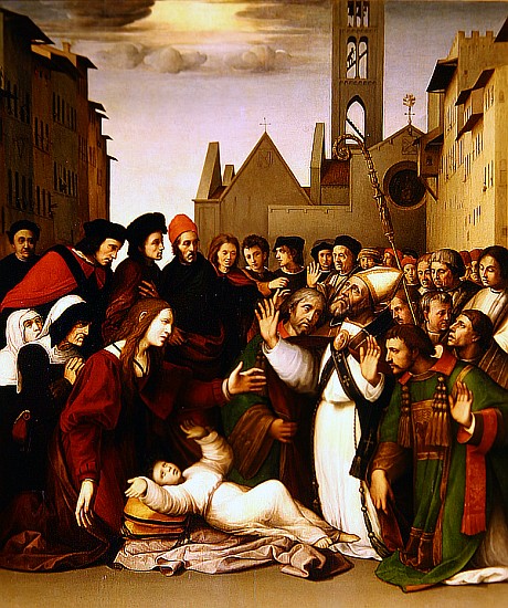 St. Zenobius Raising a Boy from the Dead from Il Ghirlandaio Ridolfo (Bigordi)