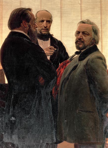 Vladimir Odoevsky (1803-69), Mily Balakirev (1837-1910) and Mikhail Ivanovich Glinka (1804-57) from Ilja Efimowitsch Repin