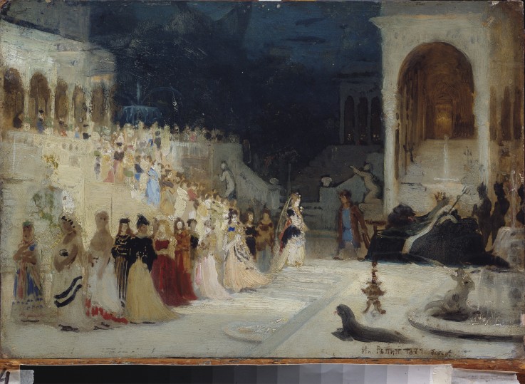 Stage design for the opera Sadko by N. Rimsky-Korsakov from Ilja Efimowitsch Repin