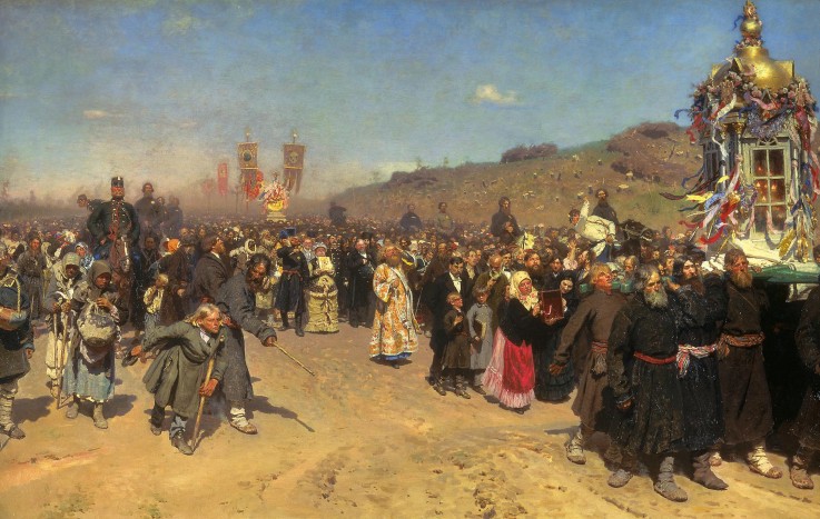 Easter Procession in the District of Kursk from Ilja Efimowitsch Repin