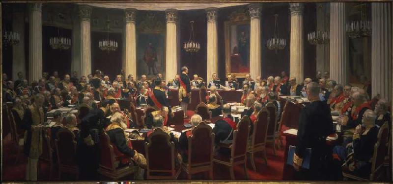 Feierliche Sitzung des Staatlichen Sowjets. from Ilja Efimowitsch Repin