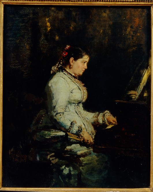 Woman at a Grand Piano from Ilja Efimowitsch Repin