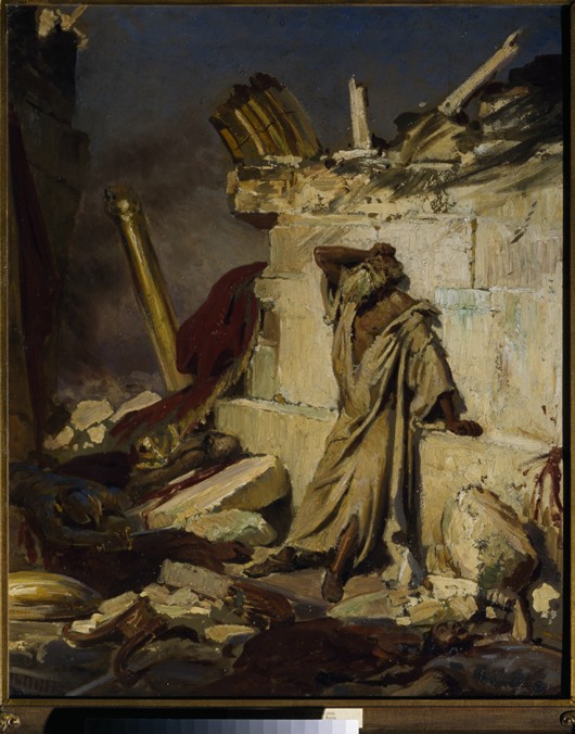 Jeremiah lamenting the Destruction of Jerusalem from Ilja Efimowitsch Repin