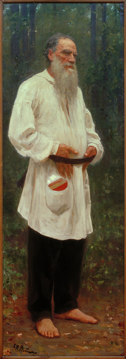 Leo Tolstoj barfuss from Ilja Efimowitsch Repin