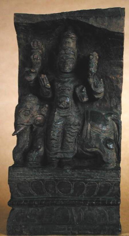 Indra and his Elephant, from a chariot from Indian School