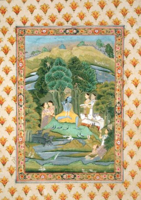 Krishna and the Gopis from Indian School