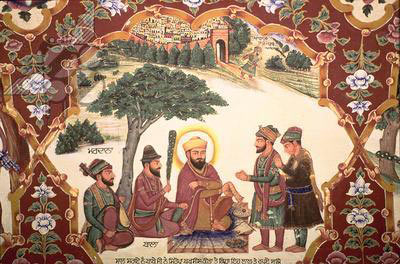 Religious painting at Gurudwara Baba Atalti from Indian School