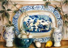 Blau-weißes Porzellan from Ingeborg Kuhn