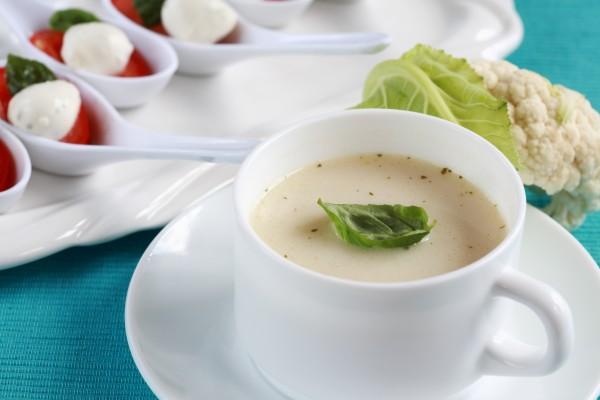 Cauliflower soup with fresh basil from Ingrid Balabanova