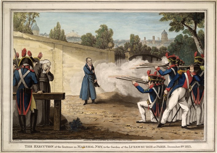 The Execution of Marshal Michel Ney near the Luxembourg Garden on 7 December 1815 from Innocent Louis Goubaud