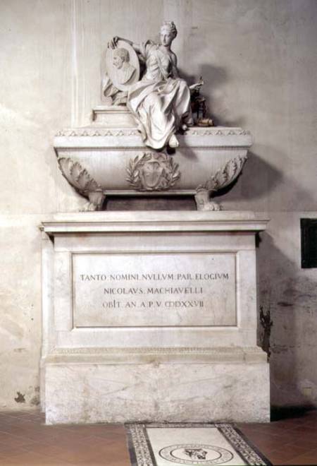 The tomb of Niccolo Machiavelli (1469-1527) from Innocenzo  Spinazzi